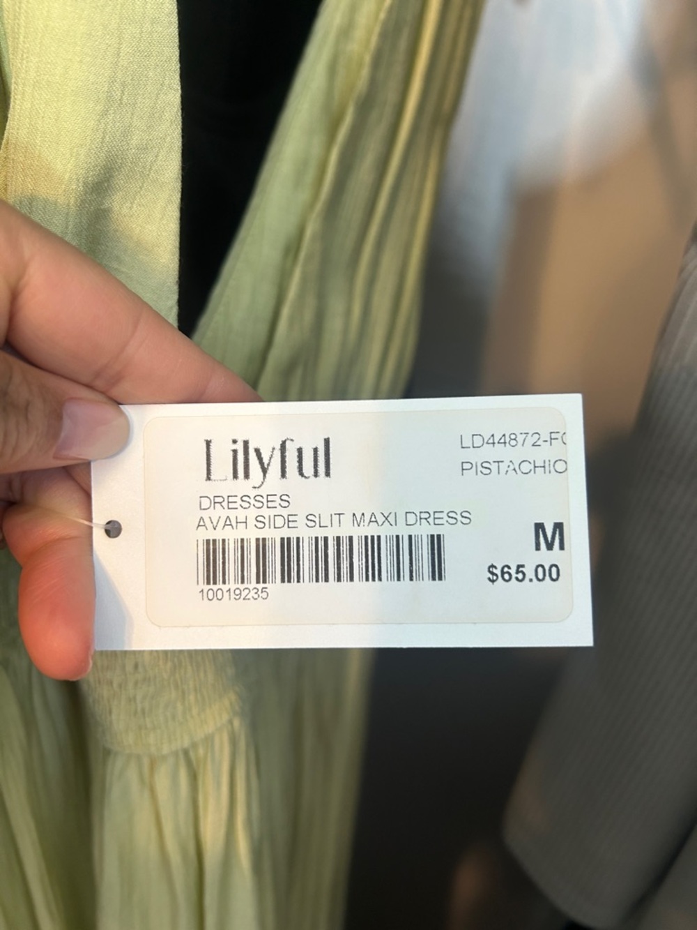 V-Neck Sleeveless Light Green Maxi Dress - Picture 5 of 5